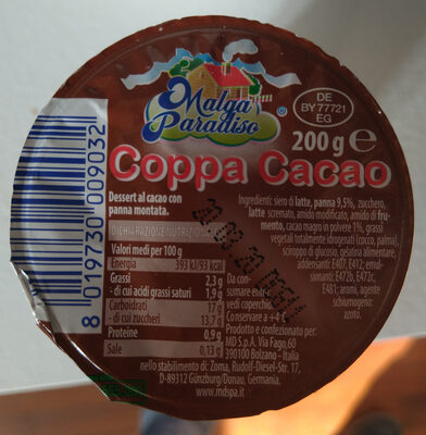 Coppa cacao - Prodotto