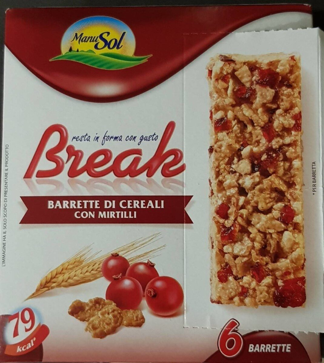 Break barrette di cereali con mirtilli - Prodotto