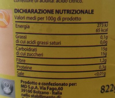 Cocktail tropicale - Nutrition facts - it