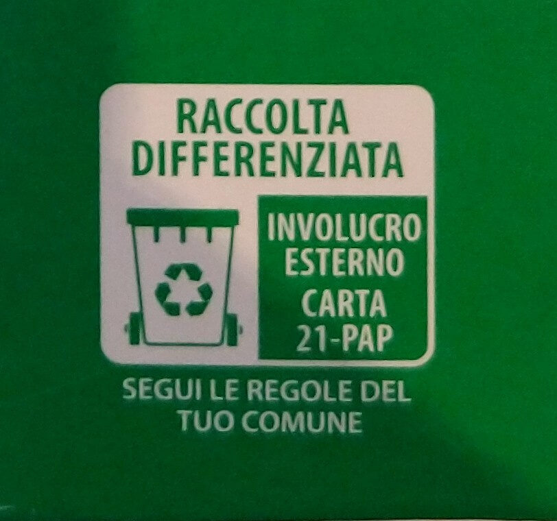  - Istruzioni per il riciclaggio e/o informazioni sull'imballaggio