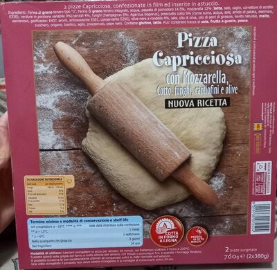 Pizza capricciosa - Nutrition facts - it