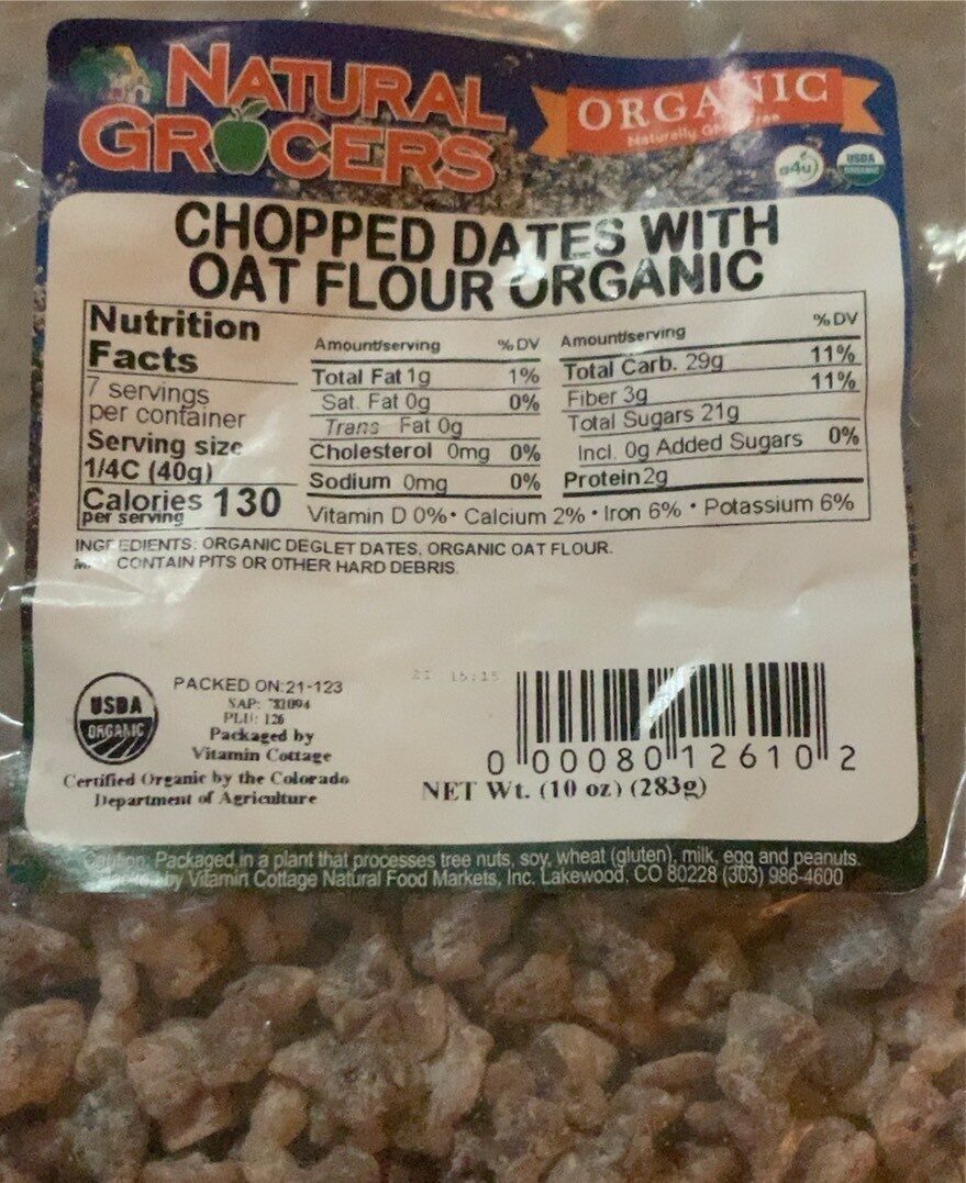 Chopped Dates With Oat Flour Organic - Product