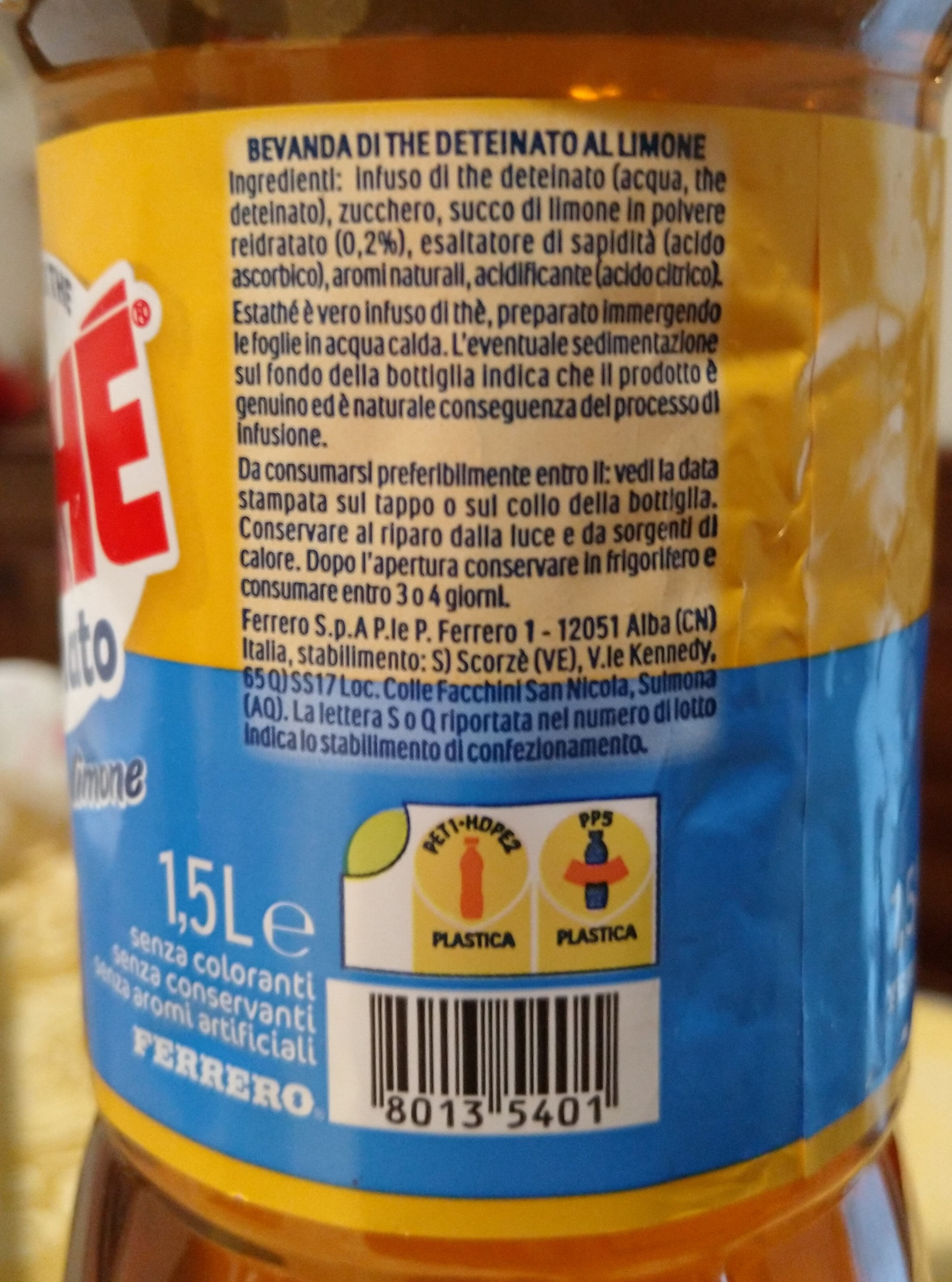The al limone deteniato - Ingredienti