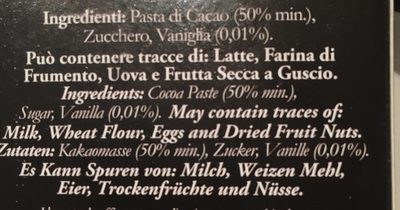 Cioccolato di Modica alla vaniglia - Ingredients - fr