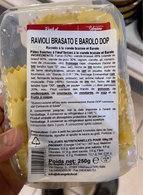 Ravioli al brasato e barolo dop - Produit
