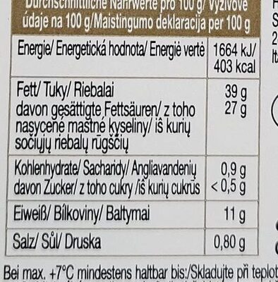 Gorgonzola mit Mascapone - Nährwertangaben