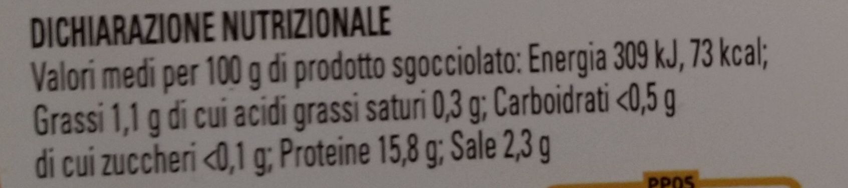 Gamberetti in salamoia - Voedingswaarden - it