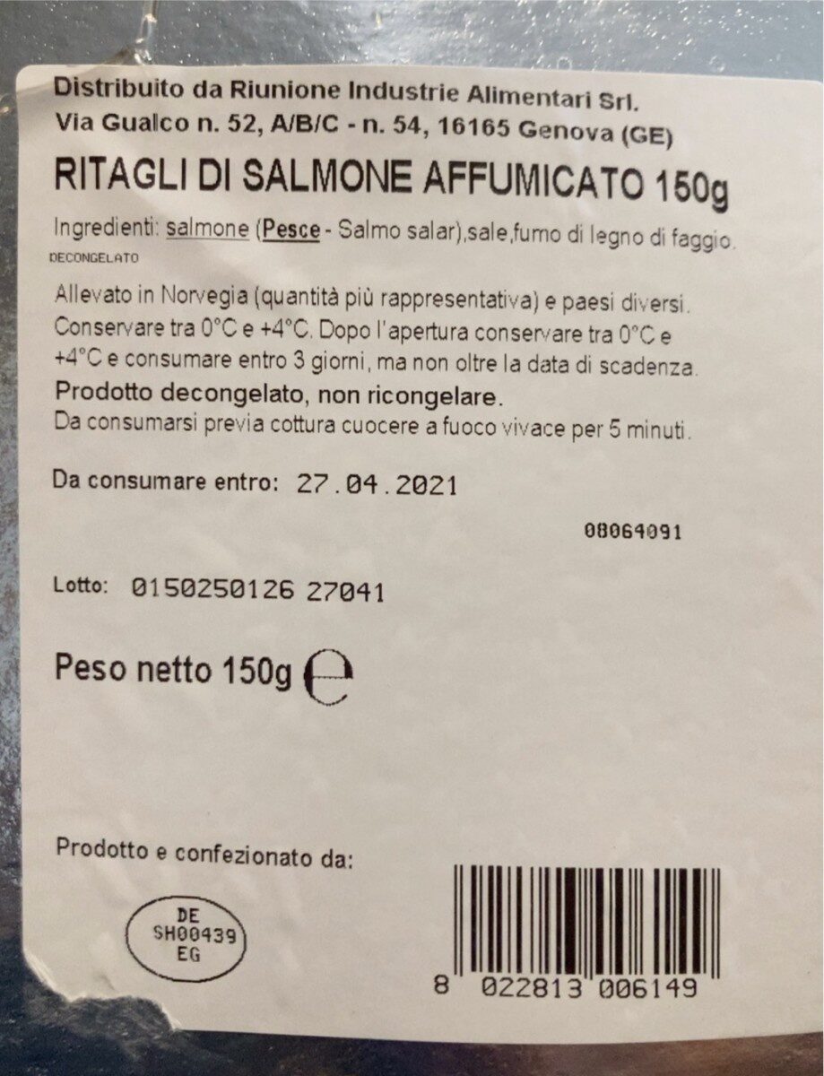 Ritagli di salmone affumicato - Prodotto