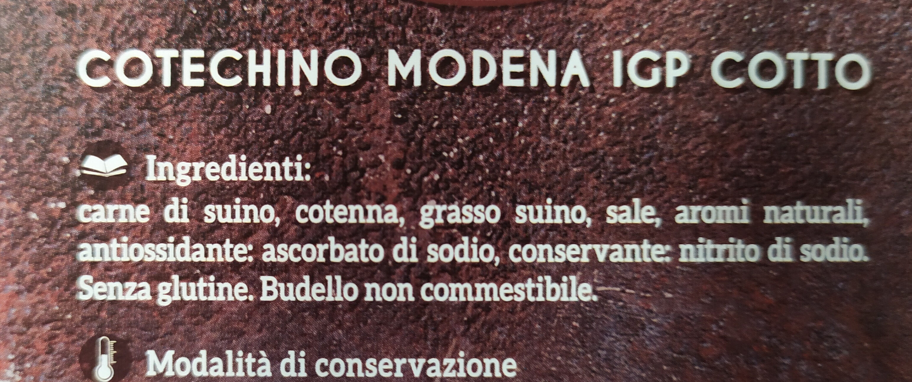 Cotechino Modena IGP - Ingredienti