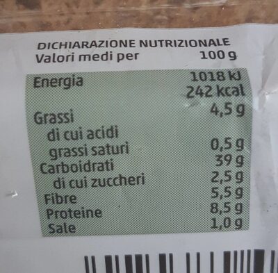 Pane 4 cereali - Nutrition facts - it