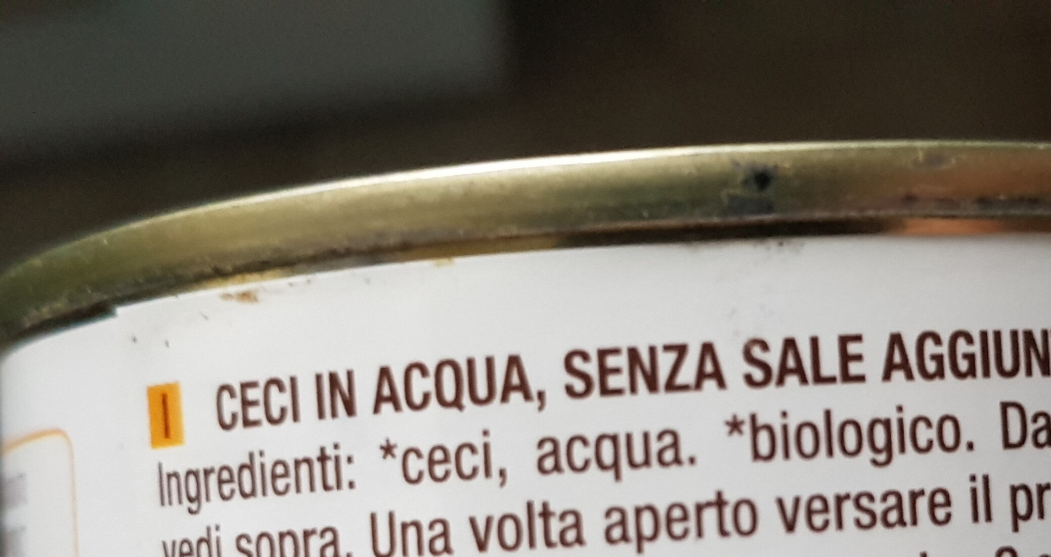 Ceci Italiani al Naturale - Ingredienti