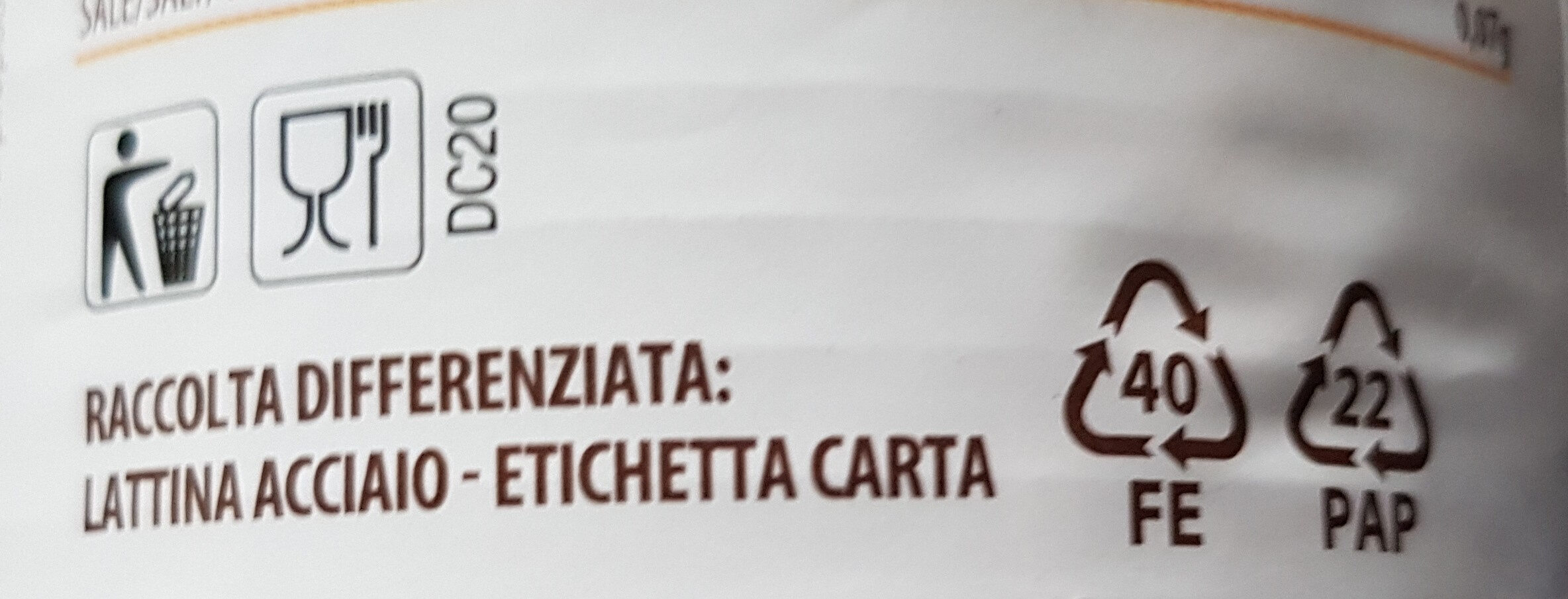 Ceci Italiani al Naturale - Istruzioni per il riciclaggio e/o informazioni sull'imballaggio