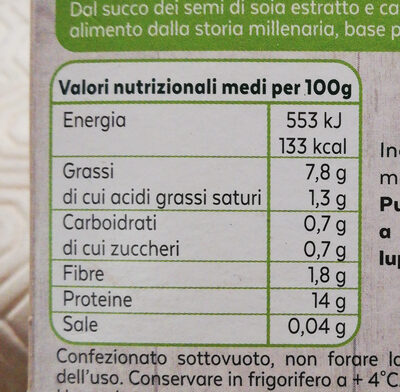 tofu al naturale - Nutrition facts - it