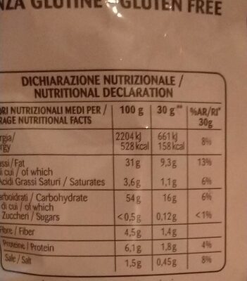 Chips - Nutrition facts - it