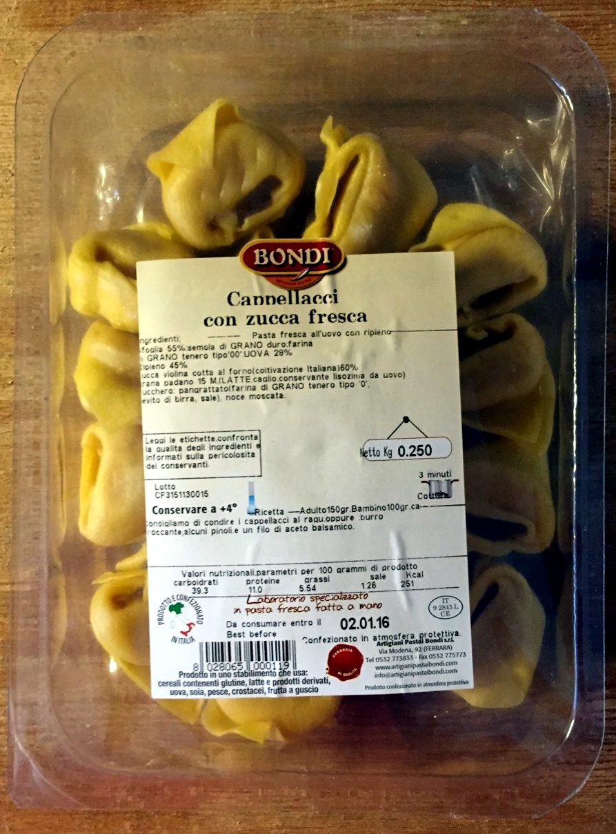Cannellacci con zucca fresca - Produkt