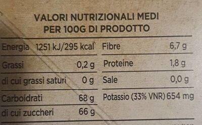 Medjoul datteri naturali - Nutrition facts
