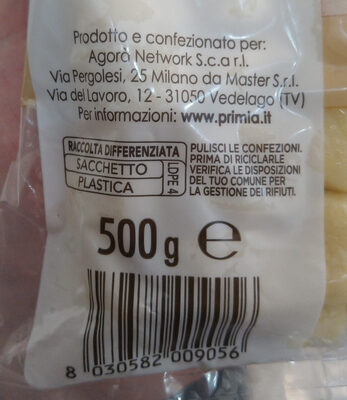 Gnocchi - Recycling instructions and/or packaging information - it