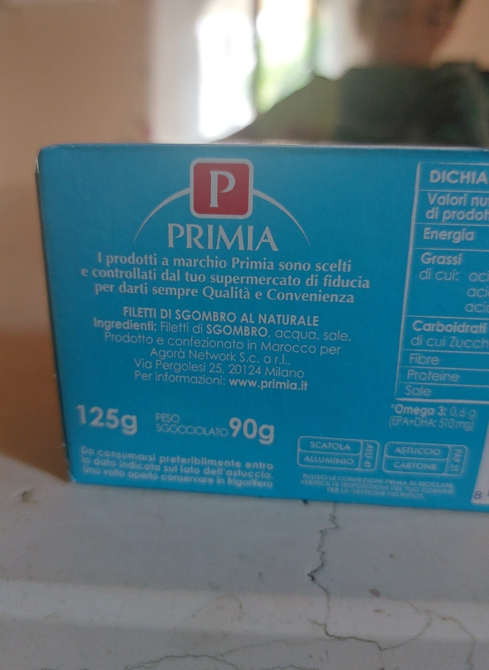 Filetti di Sgombro al naturale - Ingredients