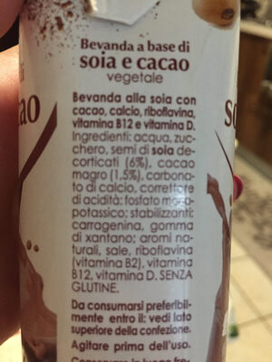 Bevanda a base di soia e cacao vegetale - Ingredienti