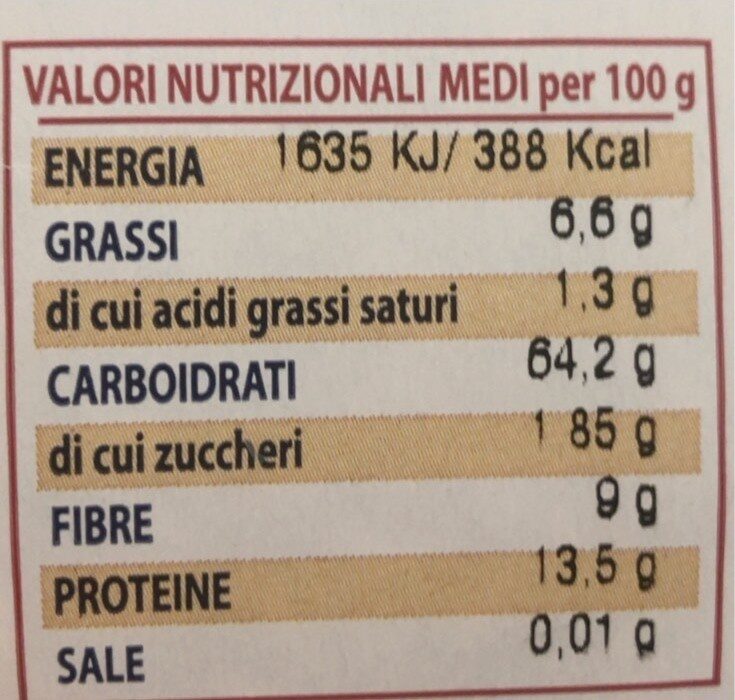 Soffiati bio avena - Nutrition facts - it