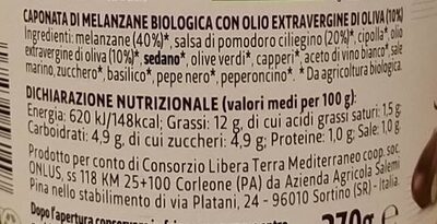 Caponata di melanzane di Sicilia - Voedingswaarden - it
