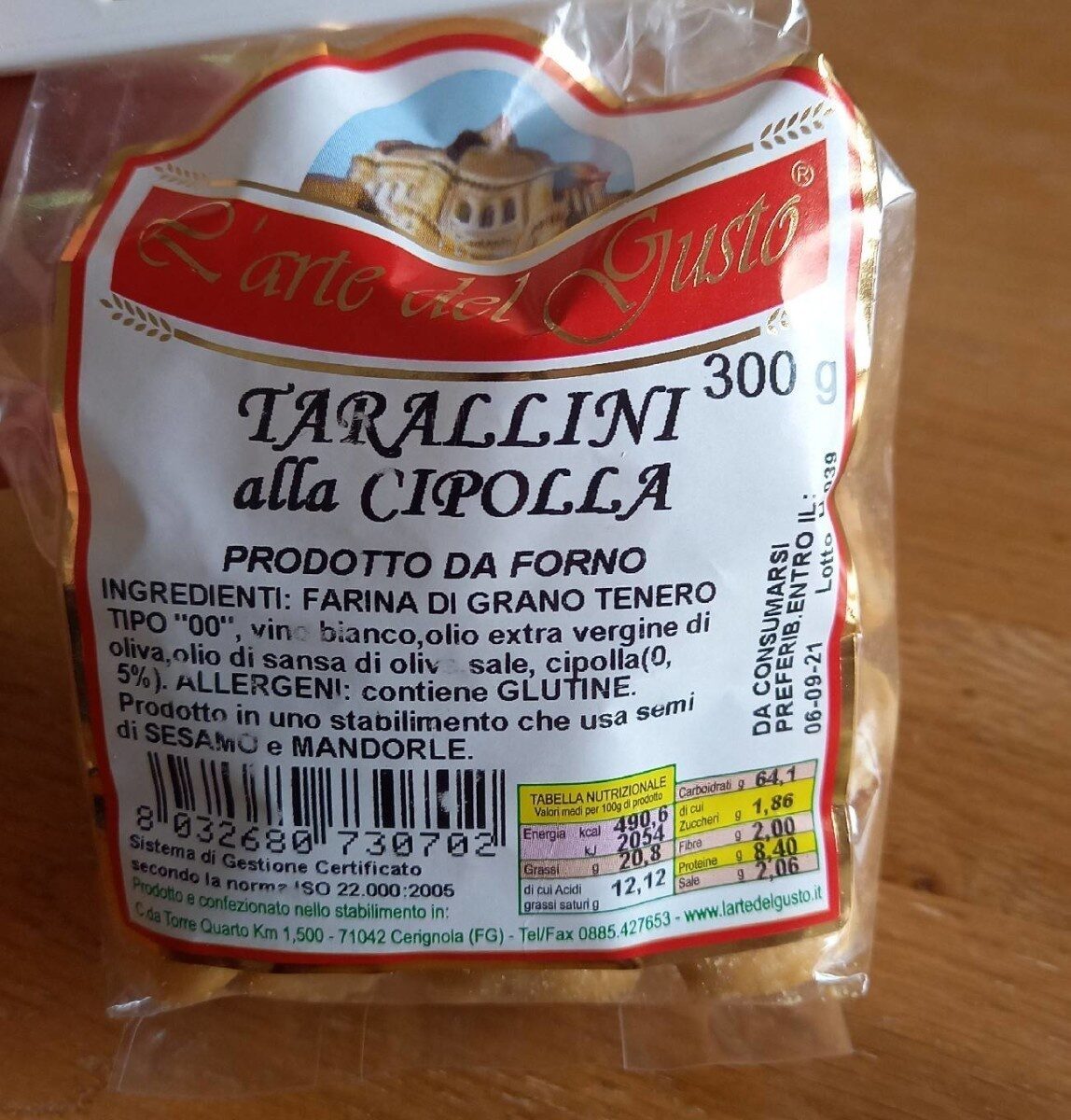 Tarallini alla cipolla - Prodotto