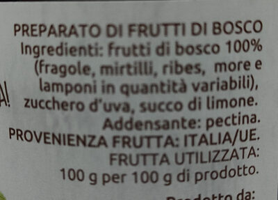 Marmellata frutti di bosco - Ingredientes - it