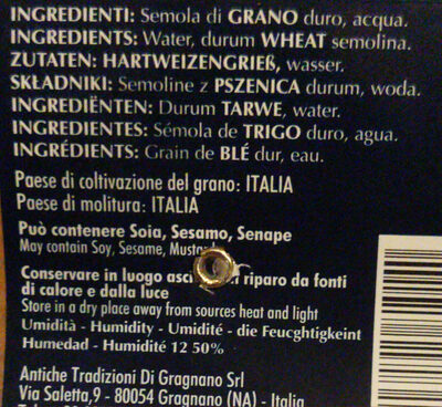 Lumaconi - Ingredientes
