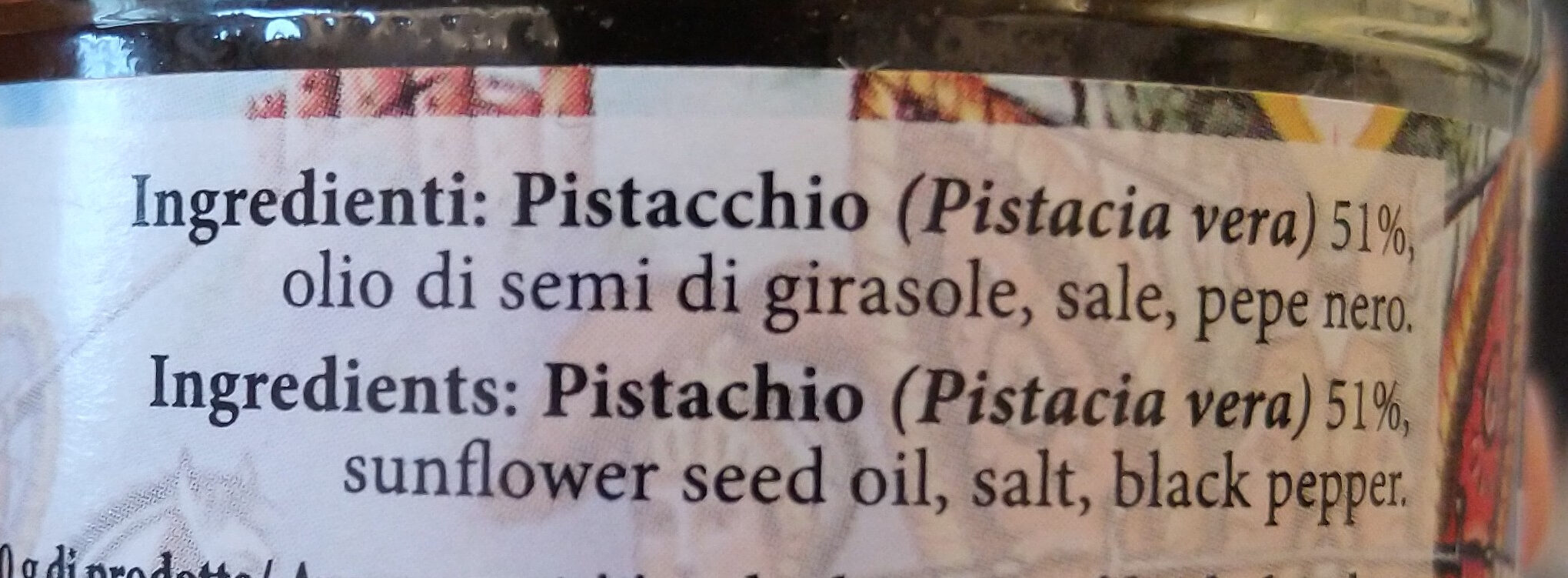 Pesto di pistacchio - Ingredienti