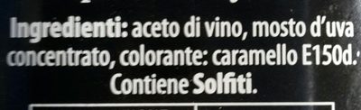Aceto balsamico di Modena igp - Ingredientes - fr