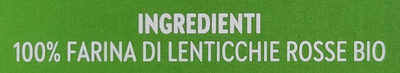 Linea legumi sedanini lenticchie rosse bio - Ingredienti