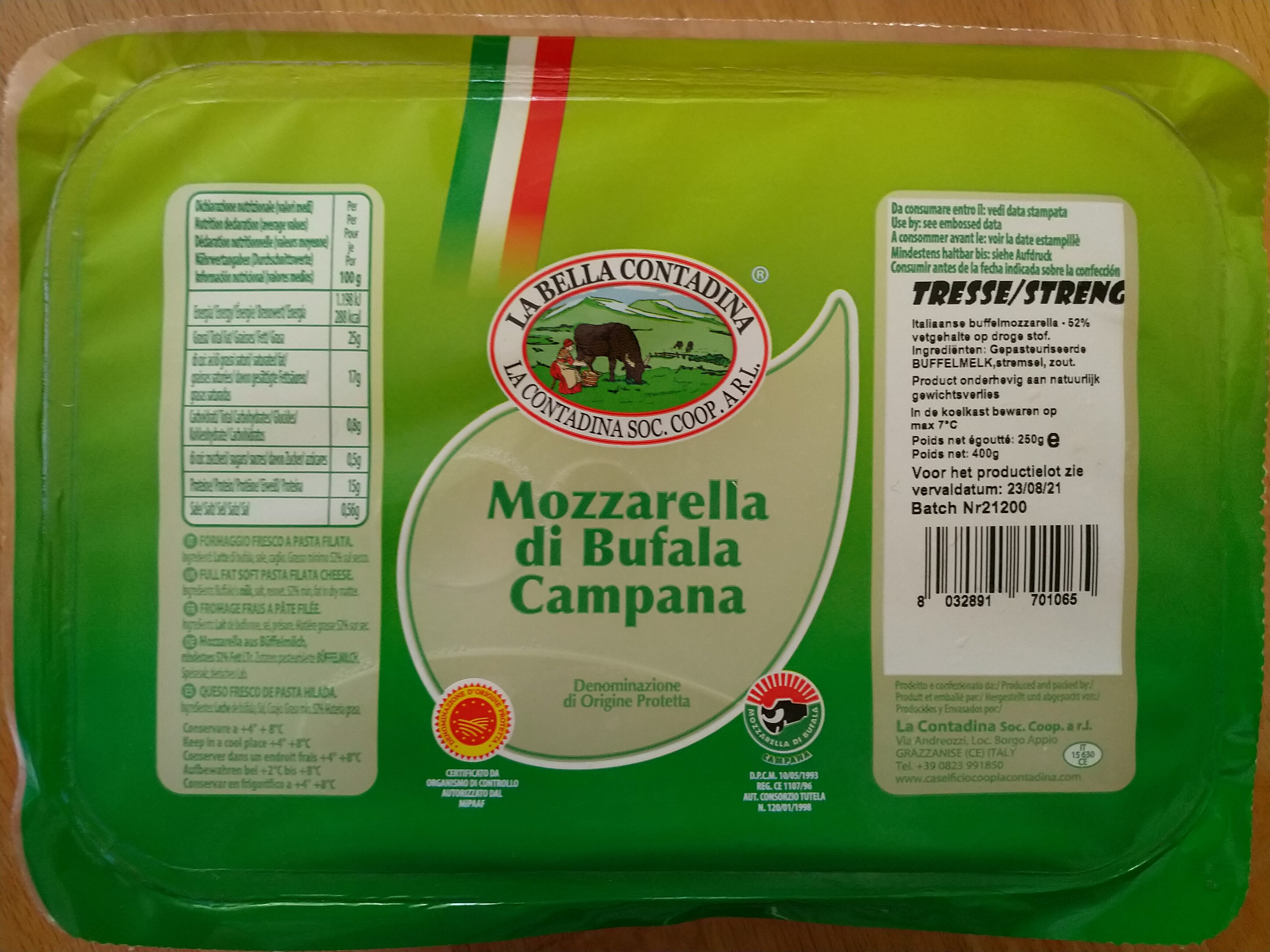 Mozzarella di Bufala Campagna (25% MG) - Product - fr
