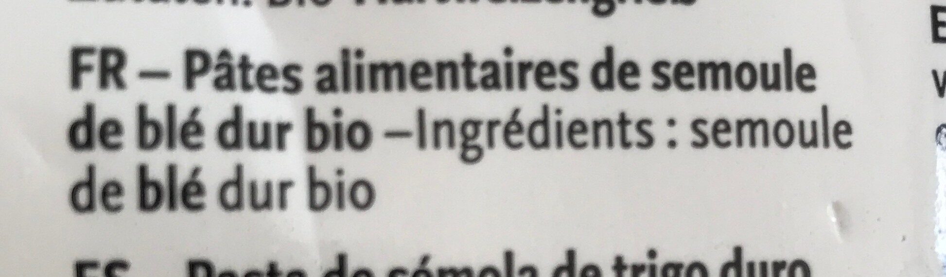 Orechiette - Ingredients - fr