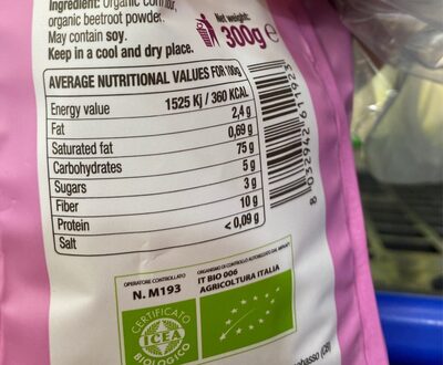 Couscous bio - Nutrition facts - es