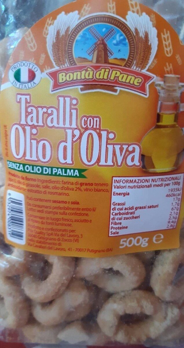 Taralli con olio di oliva - Prodotto