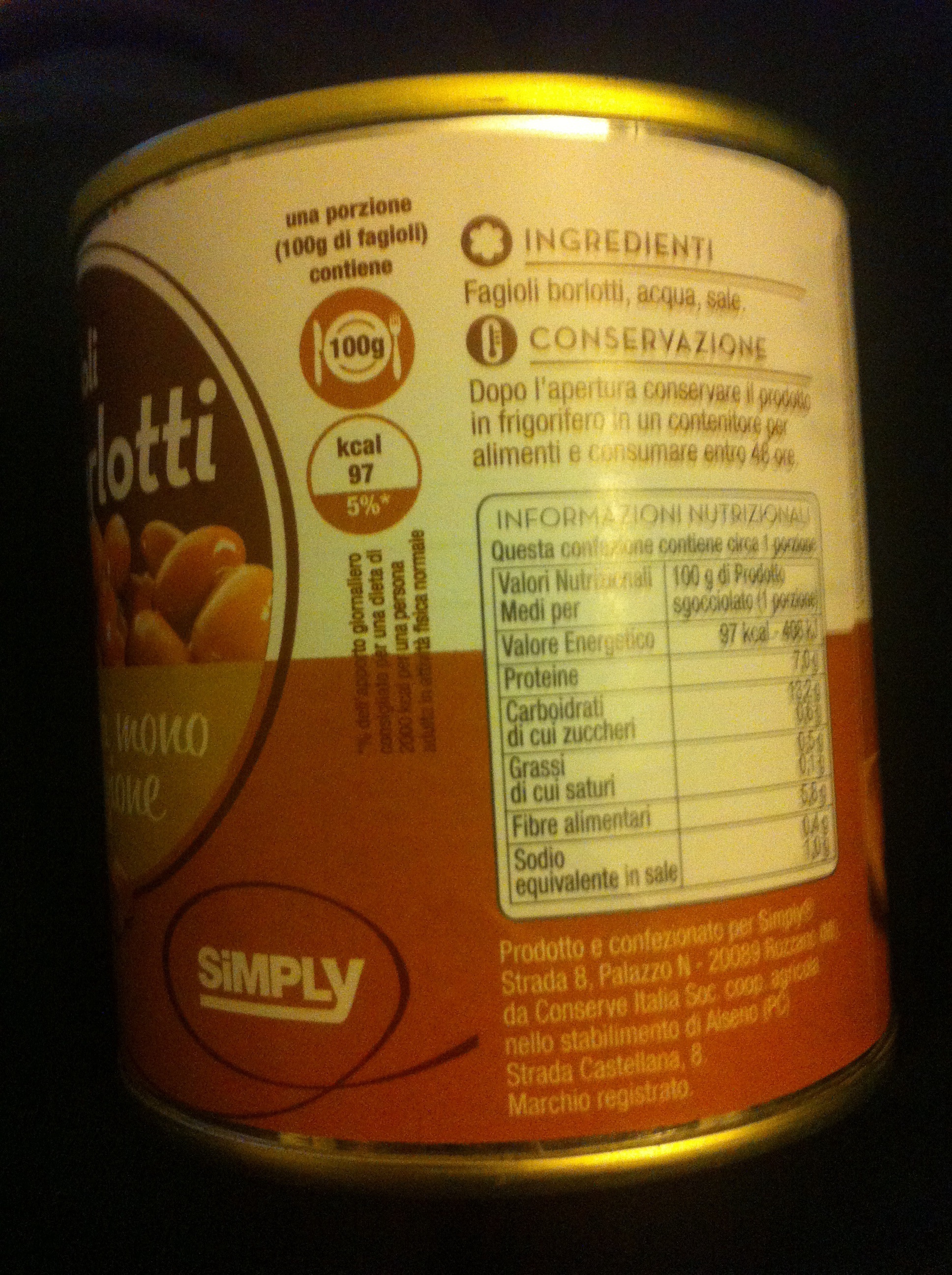 Fagioli borlotti - Ingredients - it