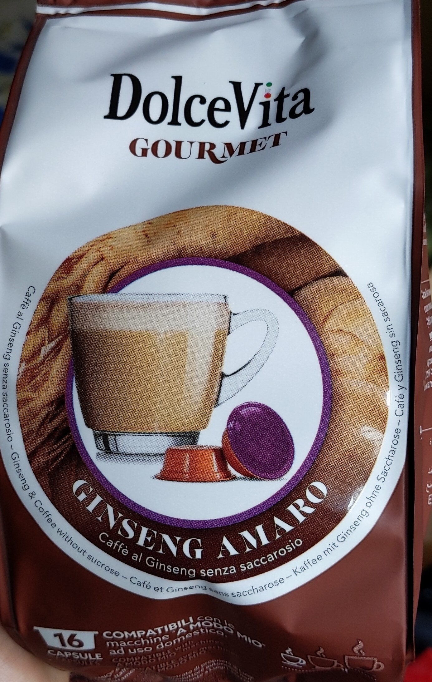 Capsule caffè al ginseng amaro compatibili Lavazza a Modo Mio - Prodotto