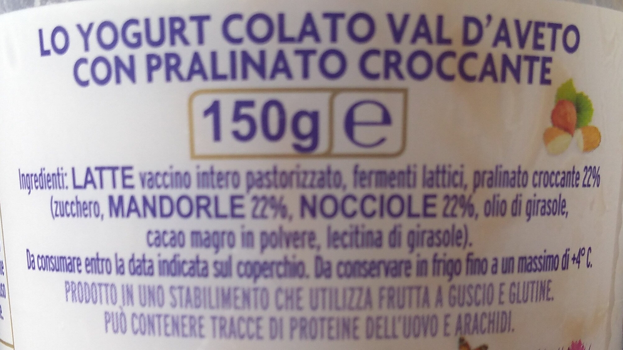 Yogurt colato - Ingredientes - it