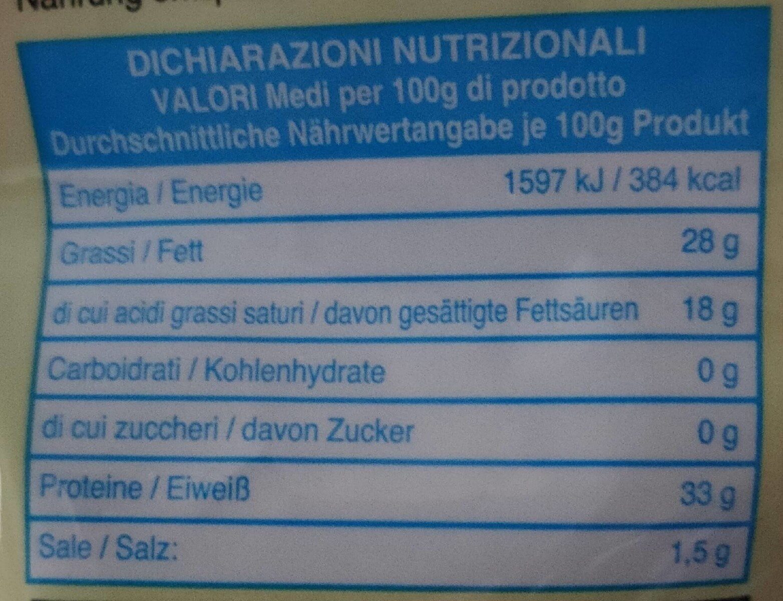 Bocconcini Grana padano - Nutrition facts - it