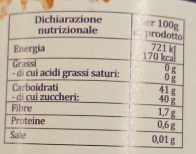 100 frutta Italiana arancia - Nutrition facts - it