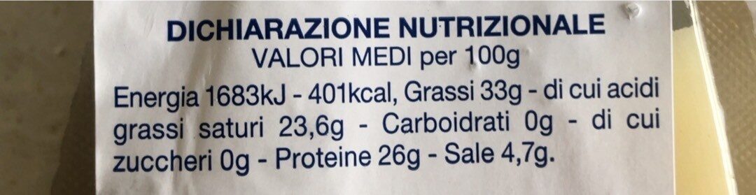 Pecorino Romano - Nutrition facts - it