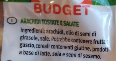 Arachidi salate - Ingredienti