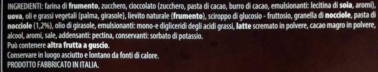 Motta tartufone ciocco nocciola - Ingredienti