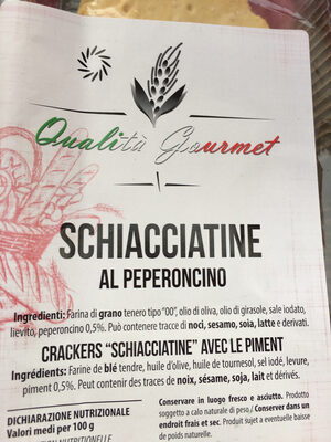 Schiacciatine - Ingredients - fr