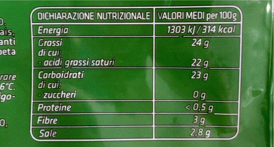 Grattì - Nutrition facts - it