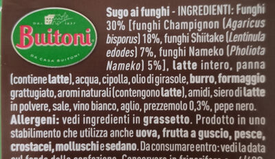 Sugo fresco ai funghi - Ingredients - it