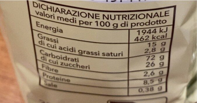Frollini - Nutrition facts - it