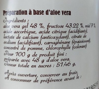Aloe vera - Ingredients