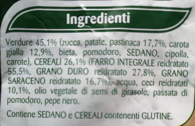 Zuppa farro e ceci - Ingredients - it