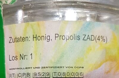 Miel avec propolis - Zutaten - fr